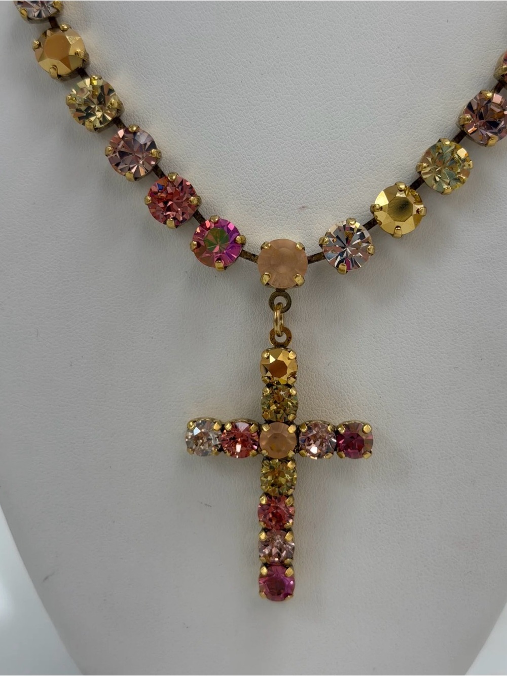 TOVA mini Sofitella in Pinkerton Crystal Cross Necklace